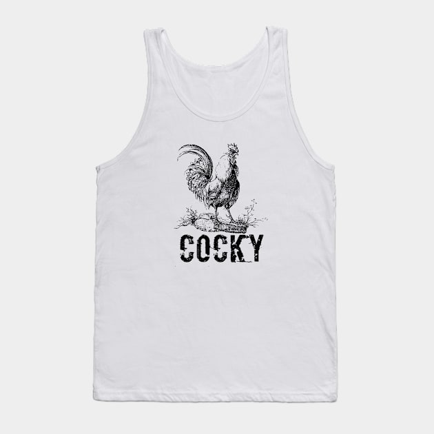 Cocky rooster joke Tank Top by RedYolk